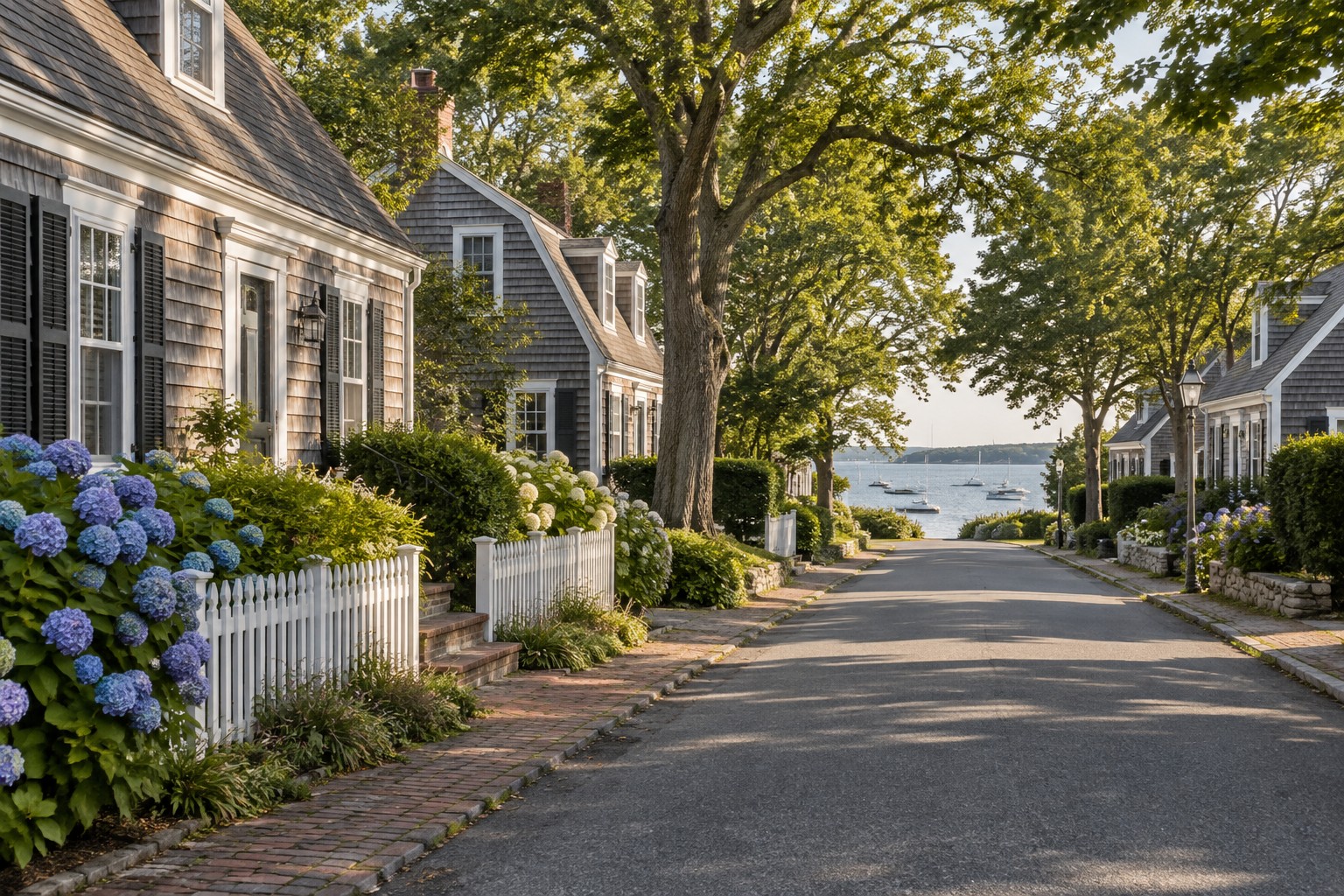 A quiet residential Cape Cod street, illustrative